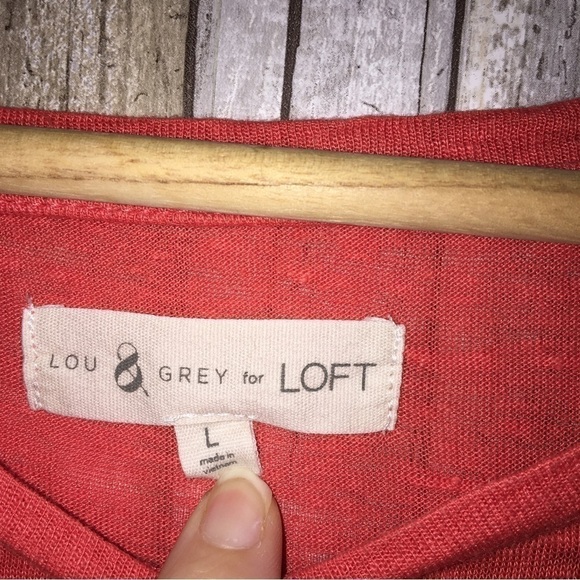 Lou & Grey Orange Linen Blouse - Picture 4 of 4